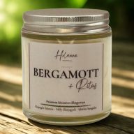 Bergamott + rítus 100g prémium szójagyertya természetes fakanóccal – HOLANNE