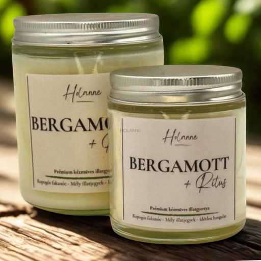 Bergamott + rítus 100 g prémium szójagyertya – Parázs kollekció