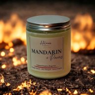 Mandarin + parázs – prémium szójaviasz gyertya 200 g