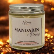 Mandarin + parázs – prémium szójaviasz gyertya 100 g