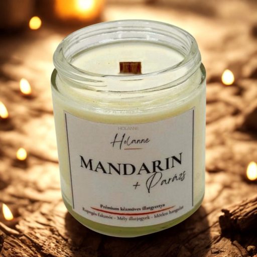 Mandarin + parázs – prémium szójaviasz gyertya 100 g
