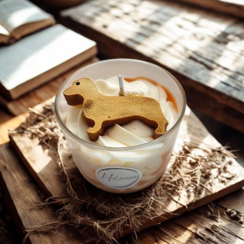 Vanília & Mogyoró Illatgyertya – Tacskó formában