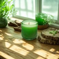 Zöld bordás fényvarázs - Chili mandarin illat