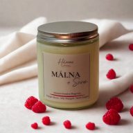 Málna + szirom – prémium szójaviasz gyertya 200 g