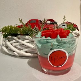   Örök mikulásvirág – kézműves szójaviasz desszertgyertya (100 g)