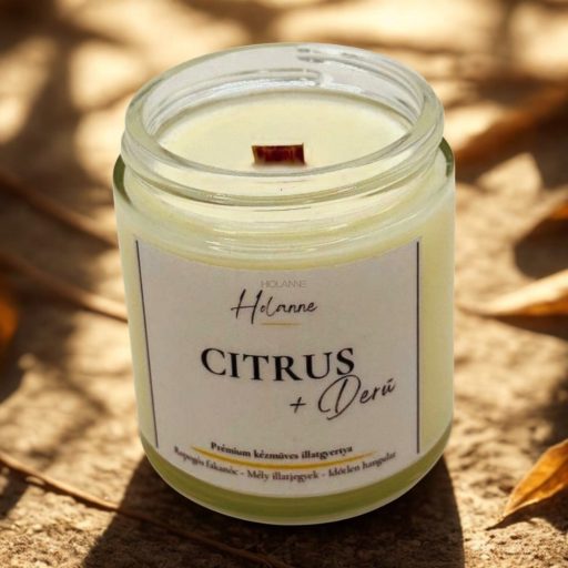Citrus + derű – prémium szójaviasz gyertya 100 g