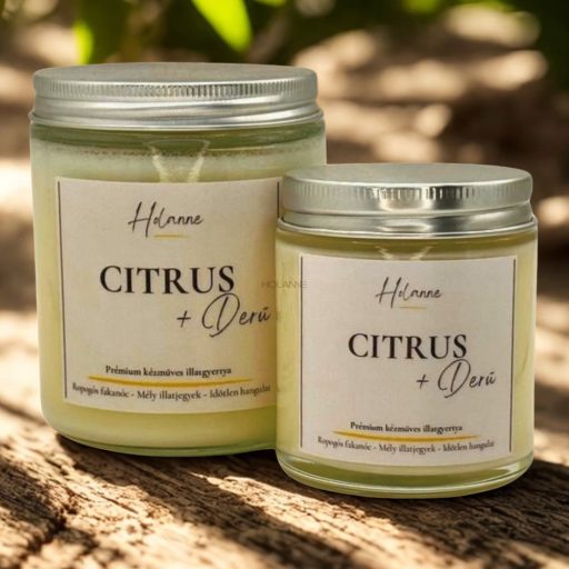 Citrus + derű – prémium szójaviasz gyertya 100 g