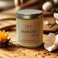 Sáfrány + arany – prémium szójaviasz gyertya 200 g