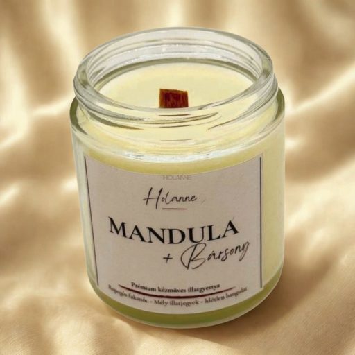 Mandula + bársony – prémium szójaviasz gyertya 100 g