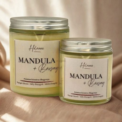 Mandula + bársony – prémium szójaviasz gyertya 100 g