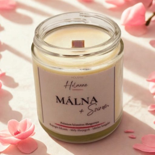 Málna + szirom – prémium szójaviasz gyertya 100 g