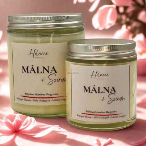 Málna + szirom – prémium szójaviasz gyertya 100 g