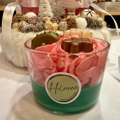 Karácsonyi álom – Ünnepi szójaviasz desszertgyertya (150 g)